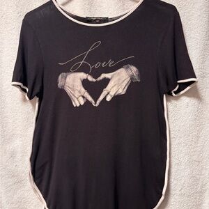 Women's Black Love Graphic Tee